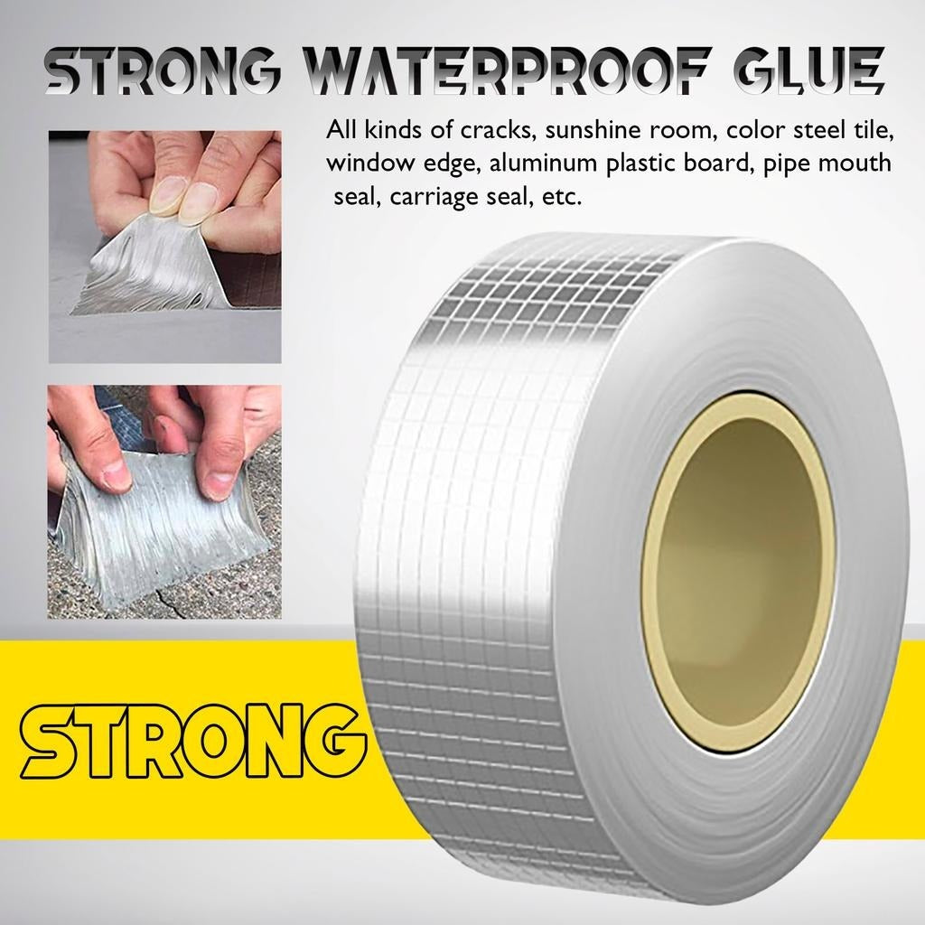 Heavy Duty Aluminum Foil Butyl Tape – Waterproof Leak Repair Sealant for Roof, Pipe & Crack Sealing