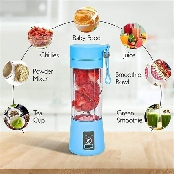 Portable Blender – USB Rechargeable Personal Smoothie Maker & Electric Juicer Cup for Shakes, Smoothies, Juice & Travel