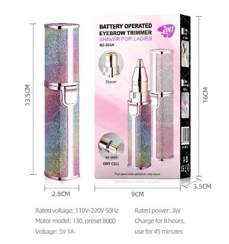 2-in-1 Eyebrow Trimmer & Facial Hair Remover