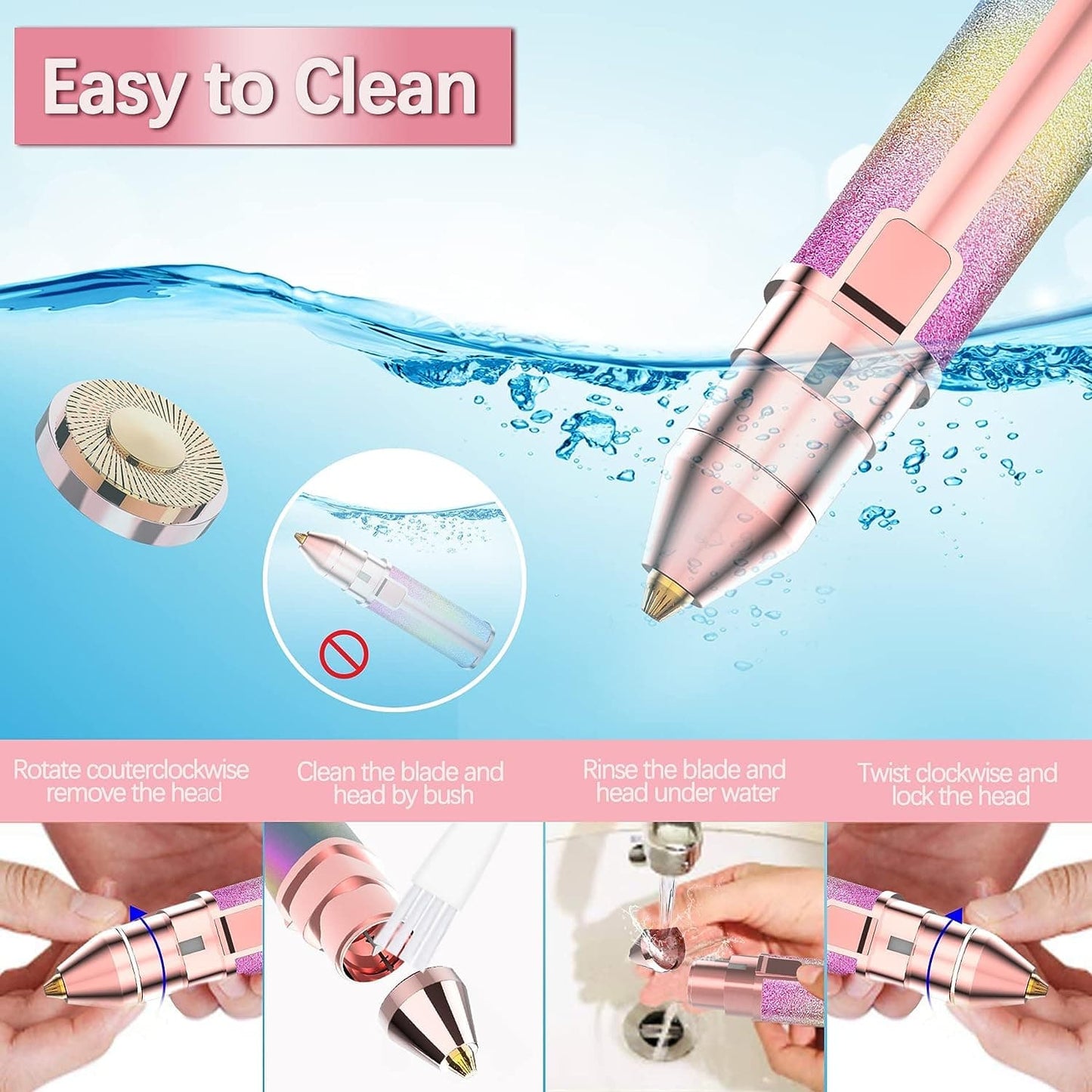 2-in-1 Eyebrow Trimmer & Facial Hair Remover