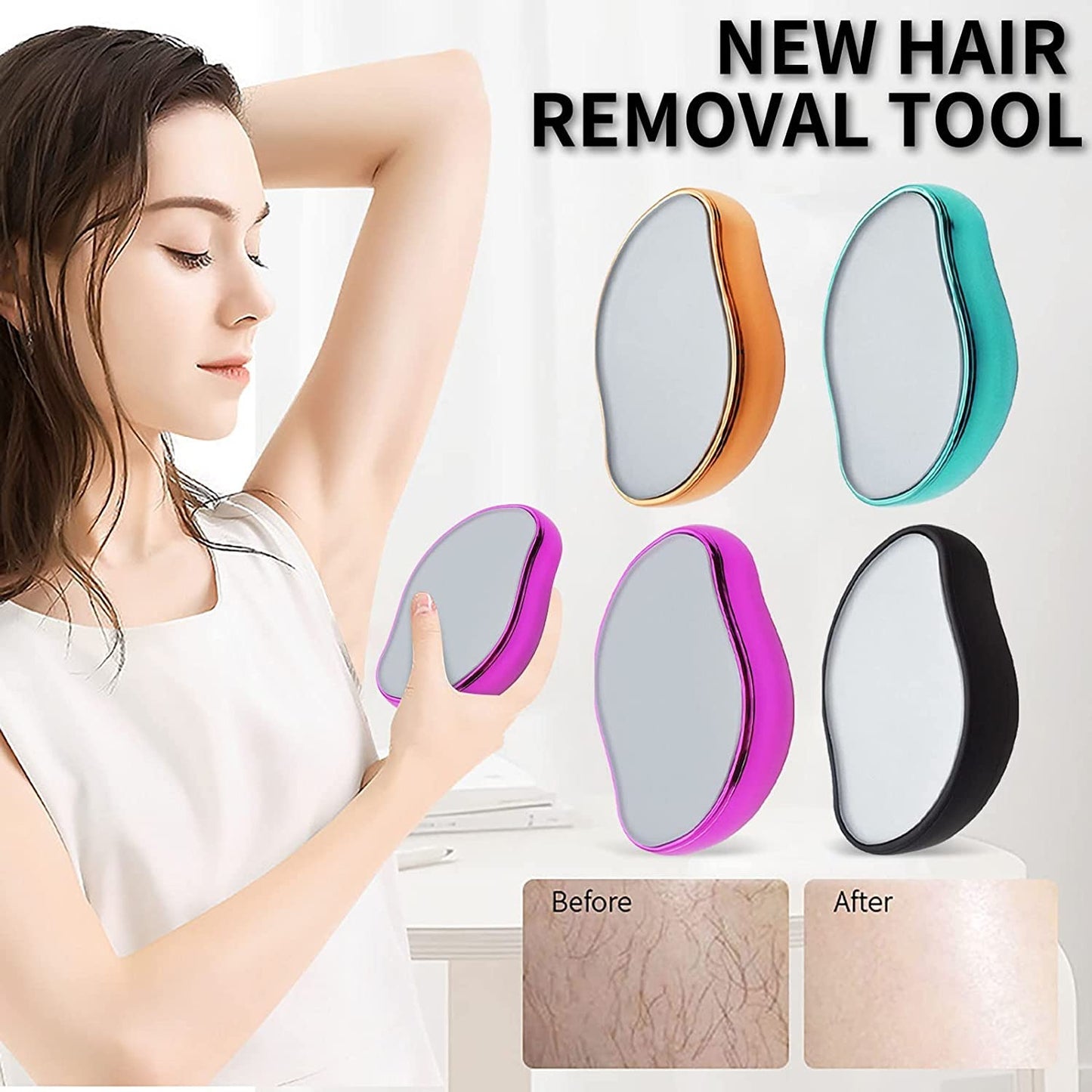Crystal Hair Eraser – Painless Hair Remover Painless Hair Remover Rechargeable Precision Trimmer Smooth Skin Without Pain