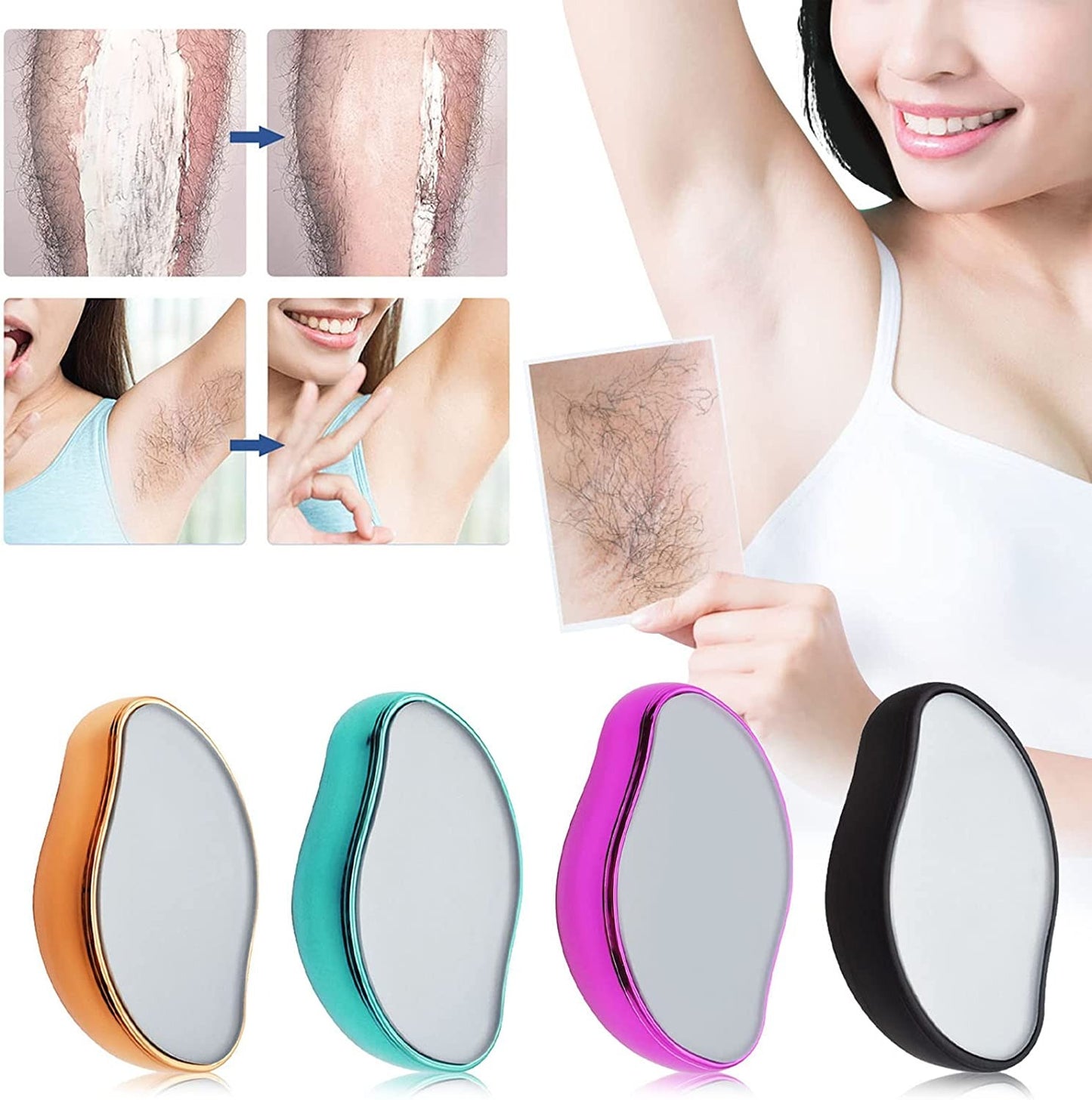 Crystal Hair Eraser – Painless Hair Remover Painless Hair Remover Rechargeable Precision Trimmer Smooth Skin Without Pain