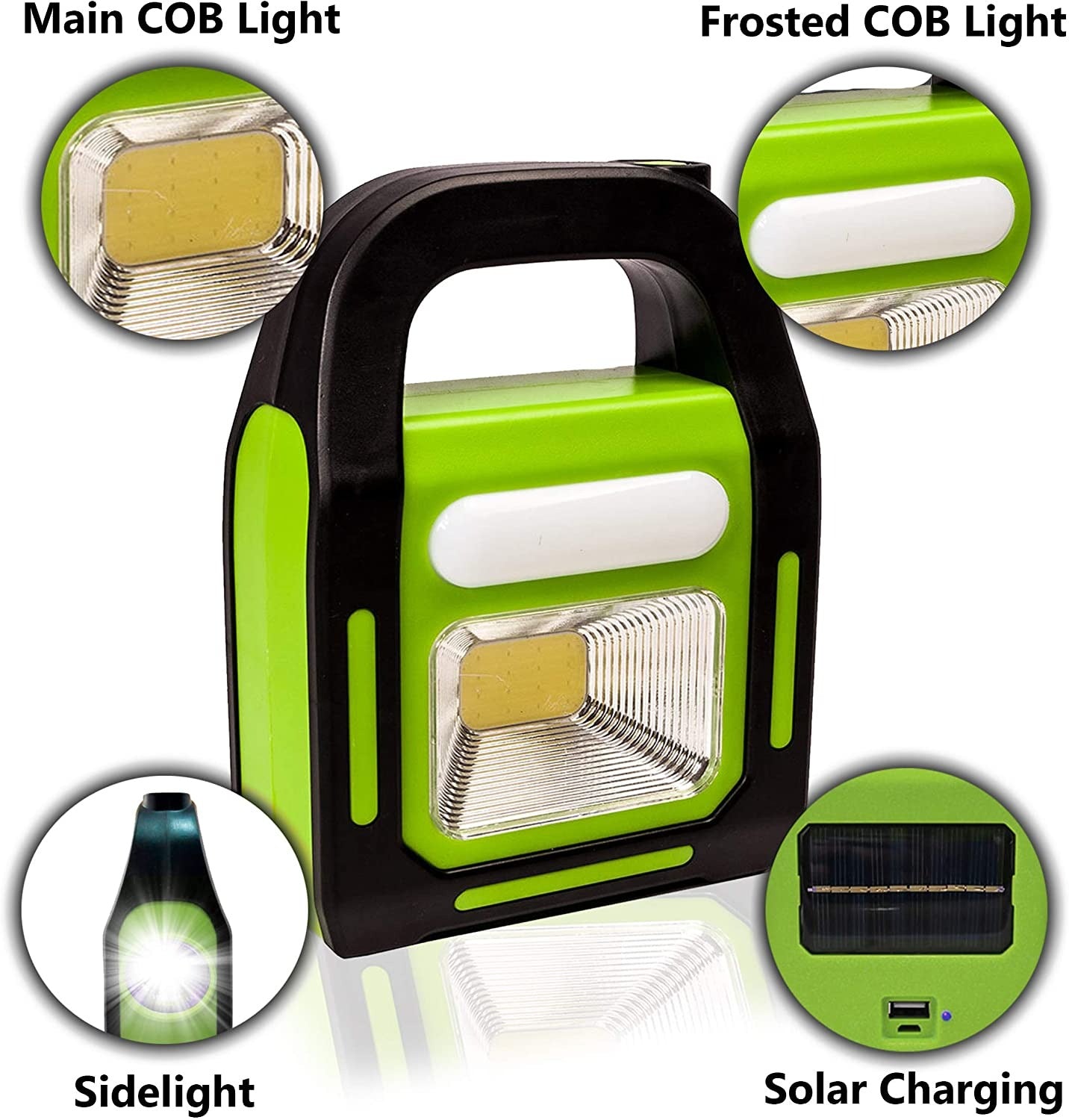 Solar Rechargeable 3-in-1 Emergency Light – Portable LED Work Lamp, Flashlight & Power Bank