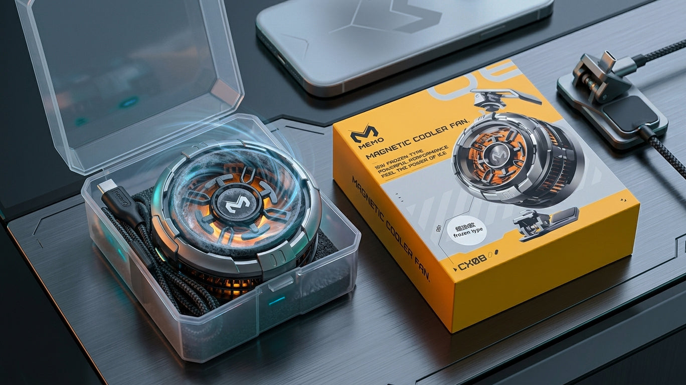 MEMO CX08 Pro 25W Phone Cooling Fan – Semiconductor Magnetic Mobile Cooler for Android & iPhone Gaming