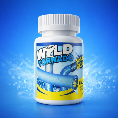 Wild Tornado Sink & Drain Cleaner Powder – Powerful Clog Remover for Kitchen, Bathroom & Pipe Cleaning