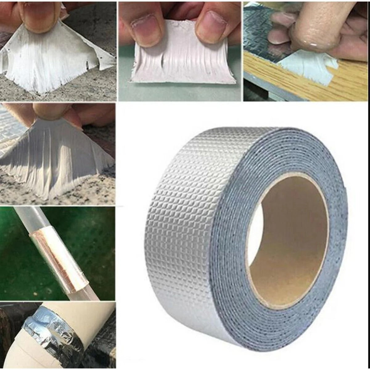 Heavy Duty Aluminum Foil Butyl Tape – Waterproof Leak Repair Sealant for Roof, Pipe & Crack Sealing