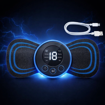 Rechargeable EMS Butterfly Massager – Portable Electronic Muscle Stimulator for Body Massage & Muscle Relaxation