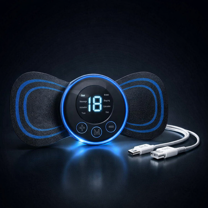 Rechargeable EMS Butterfly Massager – Portable Electronic Muscle Stimulator for Body Massage & Muscle Relaxation