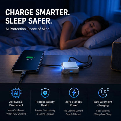 PopGuard 140W Automatic Charging Disconnector – Smart Battery Protector with Auto Power Cut-Off for Fast Charging Safety