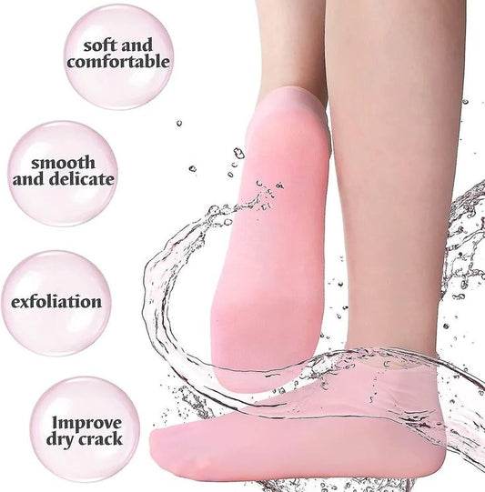 Silicone Moisturizing Heel Socks | Reusable Cracked Heel Repair & Dry Feet Care Socks