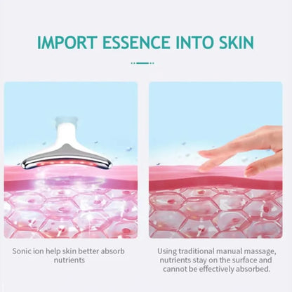 EMS Microcurrent Face &amp; Neck Lifting Massager with LED Ligh