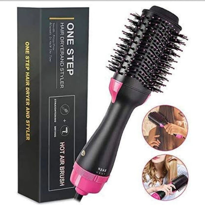 3-in-1 Hot Air Brush | Professional One-Step Hair Dryer, Straightener & Curler Styling Tool